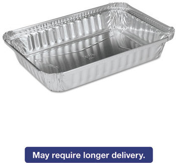 Handi-Foil of America® Aluminum Oblong Containers,  Shallow, 1 1/2 lb, 8-19/32 x 6 x 1-1/4