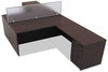 A Picture of product ALE-VA214830MY Alera® Valencia™ Series Straight Front Desk Shell 47.25" x 29.5" 29.63", Mahogany