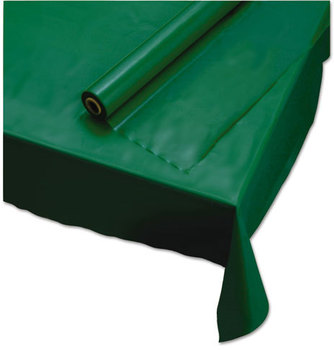 Hoffmaster® Plastic Roll Tablecover,  40" x 100 ft, Hunter Green