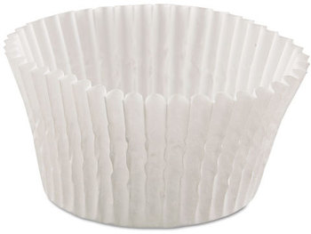 Hoffmaster® Fluted Bake Cups,  4 1/2 dia x 1 1/4h, White, 500/Pack, 20 Pack/Carton