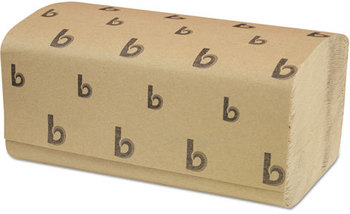 Boardwalk® Folded Paper Towels,  Natural, 9 x 9 9/20, 250/Pack, 16 Packs/Carton