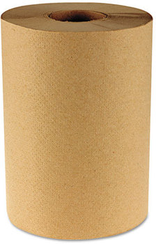 Boardwalk® Paper Towel Rolls,  8" x 350ft, 1-Ply Kraft, 12 Rolls/Carton