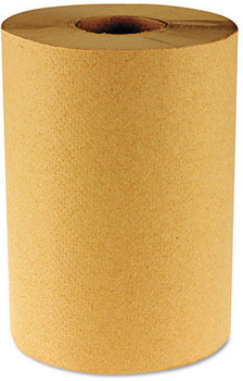 Boardwalk® Paper Towel Rolls,  Nonperforated 1-Ply Kraft, 800ft, 6 Rolls/Carton