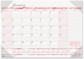 House of Doolittle™ Breast Cancer Awareness 100% Recycled Monthly Desk Pad Calendar Artwork, 18.5 x 13, Black Binding/Corners,12-Month(Jan-Dec): 2024