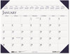 A Picture of product HOD-180HD House of Doolittle™ Executive Monthly Desk Pad Calendar 24 x 19, White/Blue Sheets, Blue Corners, 12-Month (Jan to Dec): 2024