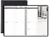 A Picture of product HOD-217102 House of Doolittle™ Black-on-White Photo Weekly Appointment Book Landscapes Photography, 11 x 8.5, Black Cover, 12-Month (Jan to Dec): 2024