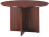 A Picture of product ALE-VA7142ES Alera® Valencia™ Series Round Conference Tables with Straight Leg Base Table Legs, 42" Diameter x 29.5h, Espresso