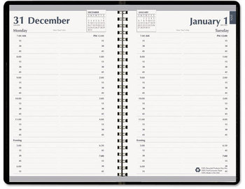 House of Doolittle™ Memo Size Daily Appointment Book with 15-Minute Schedule 8 x 5, Black Cover, 12-Month (Jan to Dec): 2024