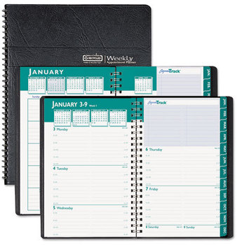 House of Doolittle™ Express Track® 100% Recycled Weekly Appointment Book/Monthly Planner 11 x 8.5, Black Cover, 13-Month (Jan to Jan): 2024 2025