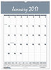 A Picture of product HOD-353 House of Doolittle™ Bar Harbor 100% Recycled Wirebound Monthly Wall Calendar Academic Year 15.5 x 22, White/Blue Sheets, 12-Month(Aug-July):2024-2025
