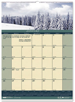 House of Doolittle™ Earthscapes™ 100% Recycled Landscapes™ Monthly Wall Calendar Color Landscape Photography, 12 x 16.5, White Sheets, 12-Month (Jan-Dec): 2024