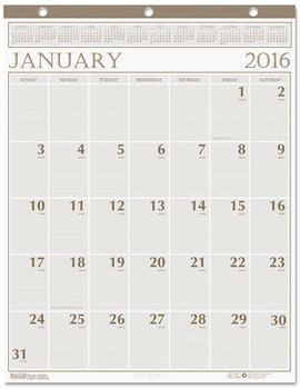 House of Doolittle™ Large Print 100% Recycled Monthly Wall Calendar 20 x 26, Beige Sheets, 12-Month (Jan to Dec): 2024