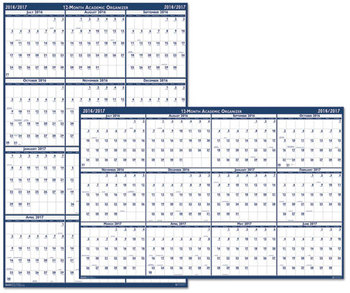 House of Doolittle™ 100% Recycled Poster Style Reversible/Erasable Yearly Wall Calendar Academic Year 24 x 37, 12-Month (July to June): 2024 2025