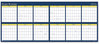 A Picture of product HOD-3974 House of Doolittle™ 100% Recycled Reversible Yearly Wall Planner 60 x 26, White/Blue/Yellow Sheets, 12-Month (Jan to Dec): 2024
