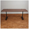 A Picture of product ALE-VA7476BK Alera® Valencia™ Series Training Table T-Leg Base 54w x 19.75d 28.5h, Black