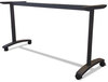 A Picture of product ALE-VA7476BK Alera® Valencia™ Series Training Table T-Leg Base 54w x 19.75d 28.5h, Black