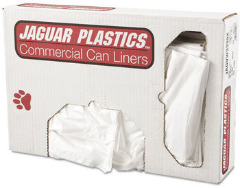 Jaguar Plastics Industrial Strength Commercial Can Liners 12-16gal .5mil White 