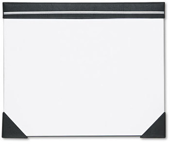 House of Doolittle™ Executive Doodle Desk Pad,  25-Sheet White Pad, Refillable, 22 x 17, Black/Silver