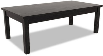 Alera® Valencia™ Series Corner Occasional Table Rectangle, 47.25w x 19.13d 16.38h, Black