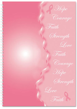 House of Doolittle™ Breast Cancer Awareness 100% Recycled Ruled Monthly Planner/Journal 10 x 7, Pink Cover, 12-Month (Jan to Dec): 2024