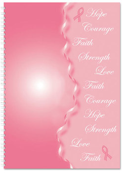 House of Doolittle™ Breast Cancer Awareness 100% Recycled Ruled Monthly Planner/Journal 10 x 7, Pink Cover, 12-Month (Jan to Dec): 2025