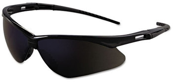 Jackson Safety* Nemesis Safety Eyewear,  Black Frame, Blue Mirror Lens