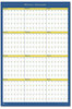 A Picture of product HOD-642 House of Doolittle™ 100% Recycled 12-Month Laminated Wall Planner,  36 x 24