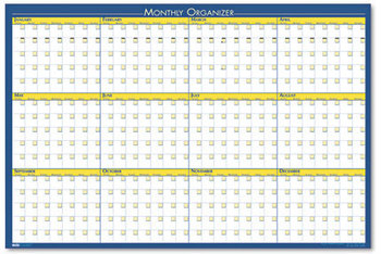 House of Doolittle™ 100% Recycled 12-Month Laminated Wall Planner,  36 x 24