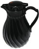 A Picture of product HOR-402264B Hormel Swirl Design Poly Lined Carafe,  Swirl Design, 64oz Capacity, Black