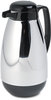 A Picture of product HOR-PM10CJ Hormel Vacuum Glass Lined Chrome-Plated Carafe,  1L Capacity, Black Trim
