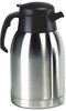 A Picture of product HOR-SVC190 Hormel Stainless Steel Lined Vacuum Carafe,  1.9L, Satin Finish/Black Trim