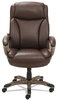 A Picture of product ALE-VN4159 Alera® Veon Series Executive High-Back Bonded Leather Chair Supports Up to 275 lb, Brown Seat/Back, Bronze Base