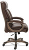 A Picture of product ALE-VN4159 Alera® Veon Series Executive High-Back Bonded Leather Chair Supports Up to 275 lb, Brown Seat/Back, Bronze Base