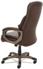 A Picture of product ALE-VN4159 Alera® Veon Series Executive High-Back Bonded Leather Chair Supports Up to 275 lb, Brown Seat/Back, Bronze Base