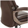 A Picture of product ALE-VN4159 Alera® Veon Series Executive High-Back Bonded Leather Chair Supports Up to 275 lb, Brown Seat/Back, Bronze Base