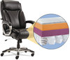 A Picture of product ALE-VN4159 Alera® Veon Series Executive High-Back Bonded Leather Chair Supports Up to 275 lb, Brown Seat/Back, Bronze Base