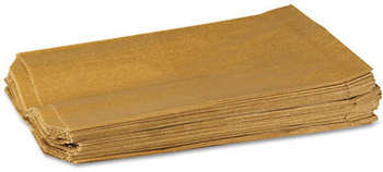 HOSPECO® Napkin Receptacle Liners,  Kraft Waxed Paper, 7.5" x 10.5" x 3", 500/Carton