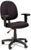 A Picture of product ALE-VTA4810 Alera® Essentia Series Swivel Task Chair with Adjustable Arms Supports Up to 275 lb, 17.71" 22.44" Seat Height, Black