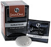 A Picture of product JAV-60000 Distant Lands Coffee Coffee Pods,  Sumatra Mandheling, Single Cup, 14/Box