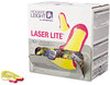 A Picture of product HOW-LL30 Howard Leight® by Honeywell Laser Lite® Single-Use Poly Corded Earplugs, 32NRR. Magenta and Yellow. 100 Pairs.