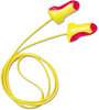 A Picture of product HOW-LL30 Howard Leight® by Honeywell Laser Lite® Single-Use Poly Corded Earplugs, 32NRR. Magenta and Yellow. 100 Pairs.