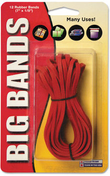 Alliance® Big Bands™ Rubber Bands,  7 x 1/8, Red, 12/Pack