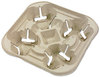 A Picture of product HUH-20972 Chinet® StrongHolder® Molded Fiber Cup Carriers for 4 Cups. 8-22 oz. 300 count.