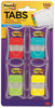 A Picture of product MMM-686RALY Post-It® 1" Tabs Plain Solid Color 1/5-Cut, Assorted Colors, Wide, 100/Pack