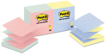 Post-it® Pop-up Notes Original Pop-up Refills in Alternating Colors,  4 Alternating Marseille Colors, 3 x 3, 100/Pad, 12 Pads/Pack