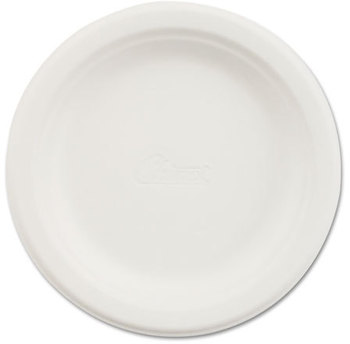 Chinet® Classic Paper Dinnerware,  Plate, 6" dia, White, 125/Pack