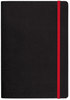 A Picture of product JDK-400065000 Black n' Red™ Black Soft Cover Notebook,  Legal Rule, Black Cover, 5 3/4 x 8 1/4, 71 Sheets/Pad