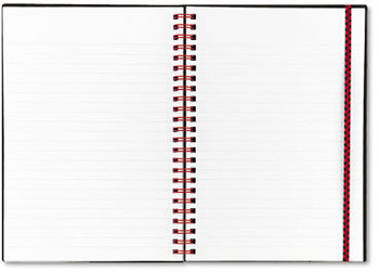 Black n' Red™ Twin Wire Poly Cover Notebook,  Legal Rule, 5 5/8 x 8 1/4, White, 70 Sheets