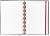 A Picture of product JDK-C67009 Black n' Red™ Twin Wire Poly Cover Notebook,  Legal Rule, 5 5/8 x 8 1/4, White, 70 Sheets