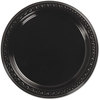 A Picture of product HUH-81407 Chinet® Heavyweight Plastic Dinnerware,  7" Diameter, Black, 125/Pack, 8 Packs/CT